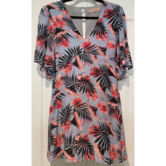 Traffic People Womens Floral Mini Dress Size S Feminine Coquette Event Twee - Picture 1 of 16